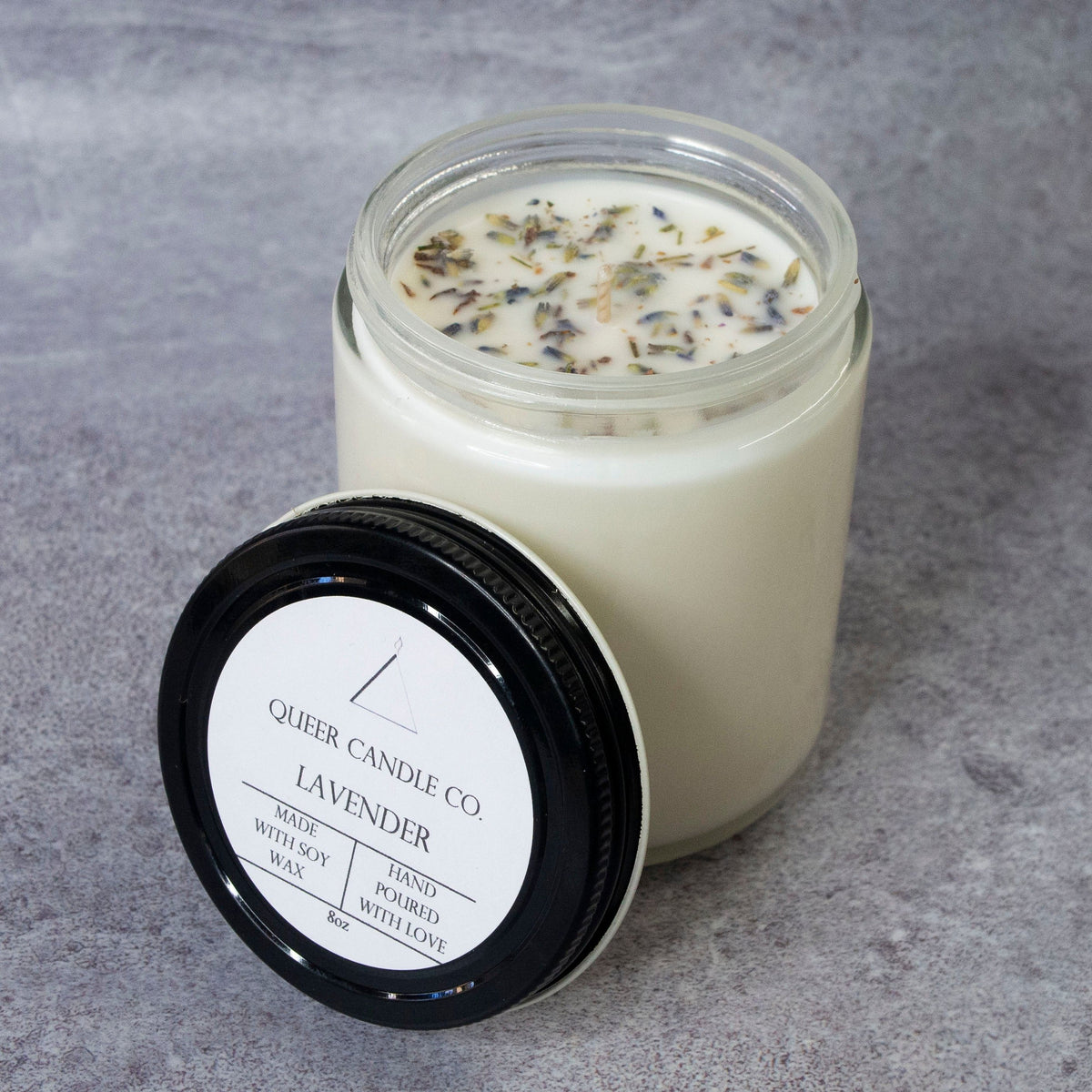 Lavender Soy Candle Queer Candle Co.