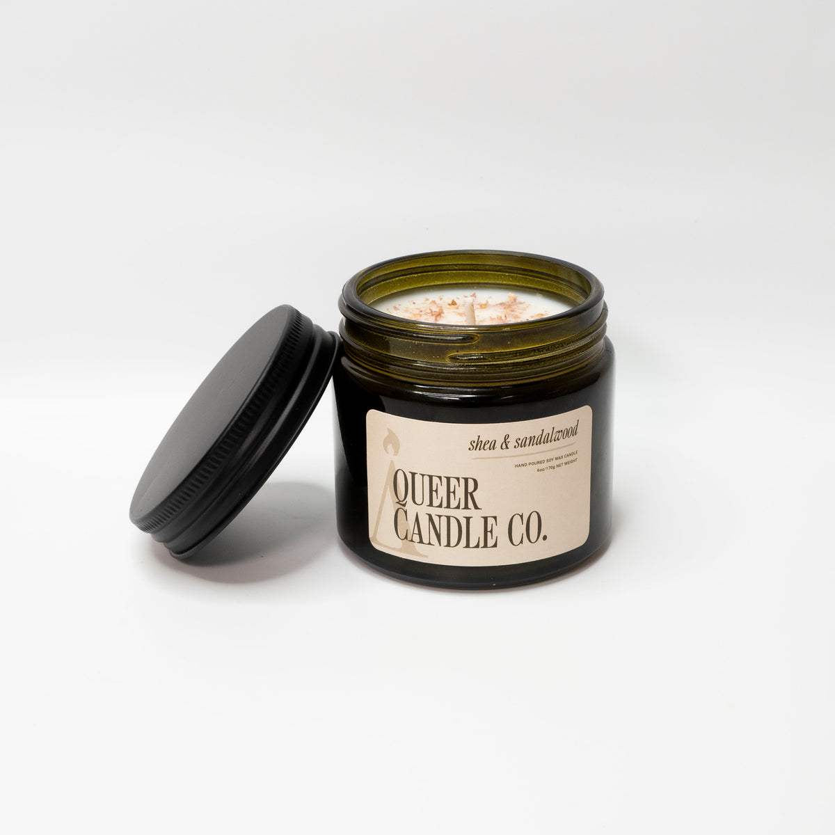 QCC Shea & Sandalwood Soy Candle - Large