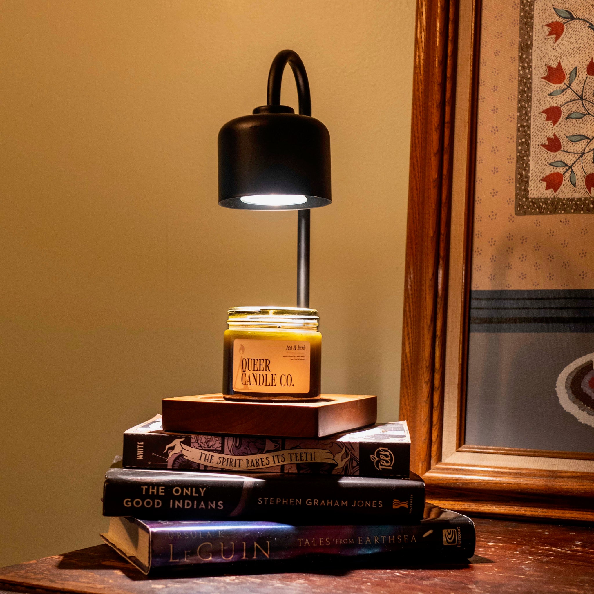 【新品】コカ・コーラ　CANDLE LAMP Candle Lamp - Arched Black Metal & Wood Base – Queer Candle Co.
