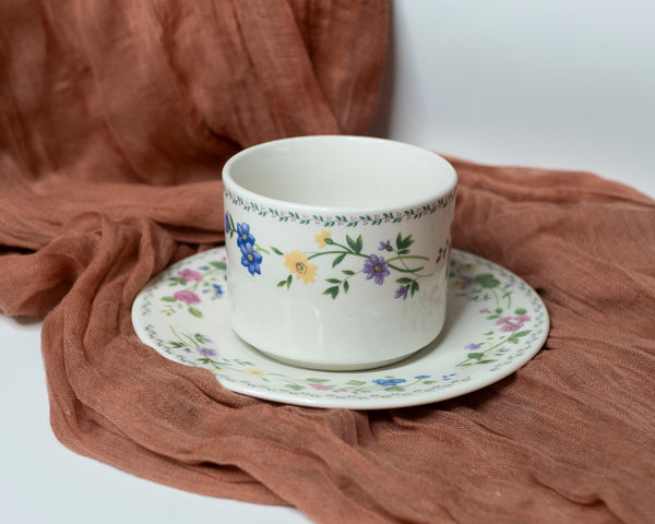 Thrifted Collection: Floral Teacup and Saucer