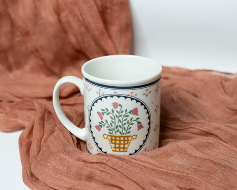 Thrifted Collection: Flower Basket Mug