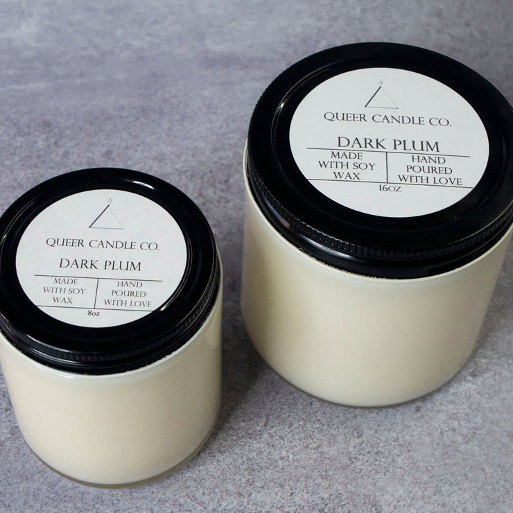 Dark Plum Soy Candle Queer Candle Co.