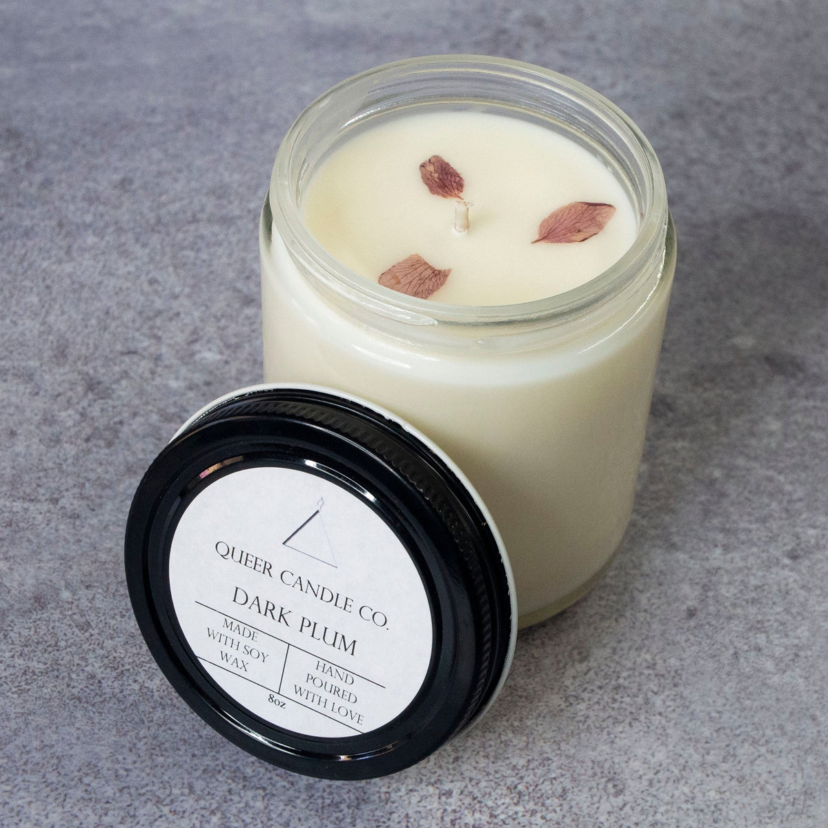 Dark Plum Soy Candle – Queer Candle Co.