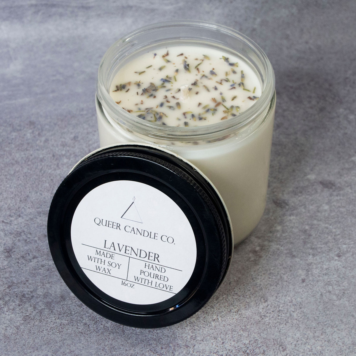 Lavender Soy Candle Queer Candle Co.